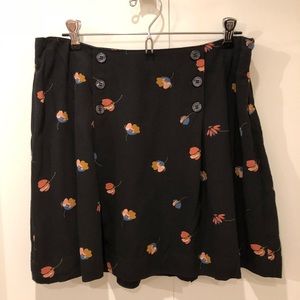 Free People Floral Mini Skirt (Size 12)